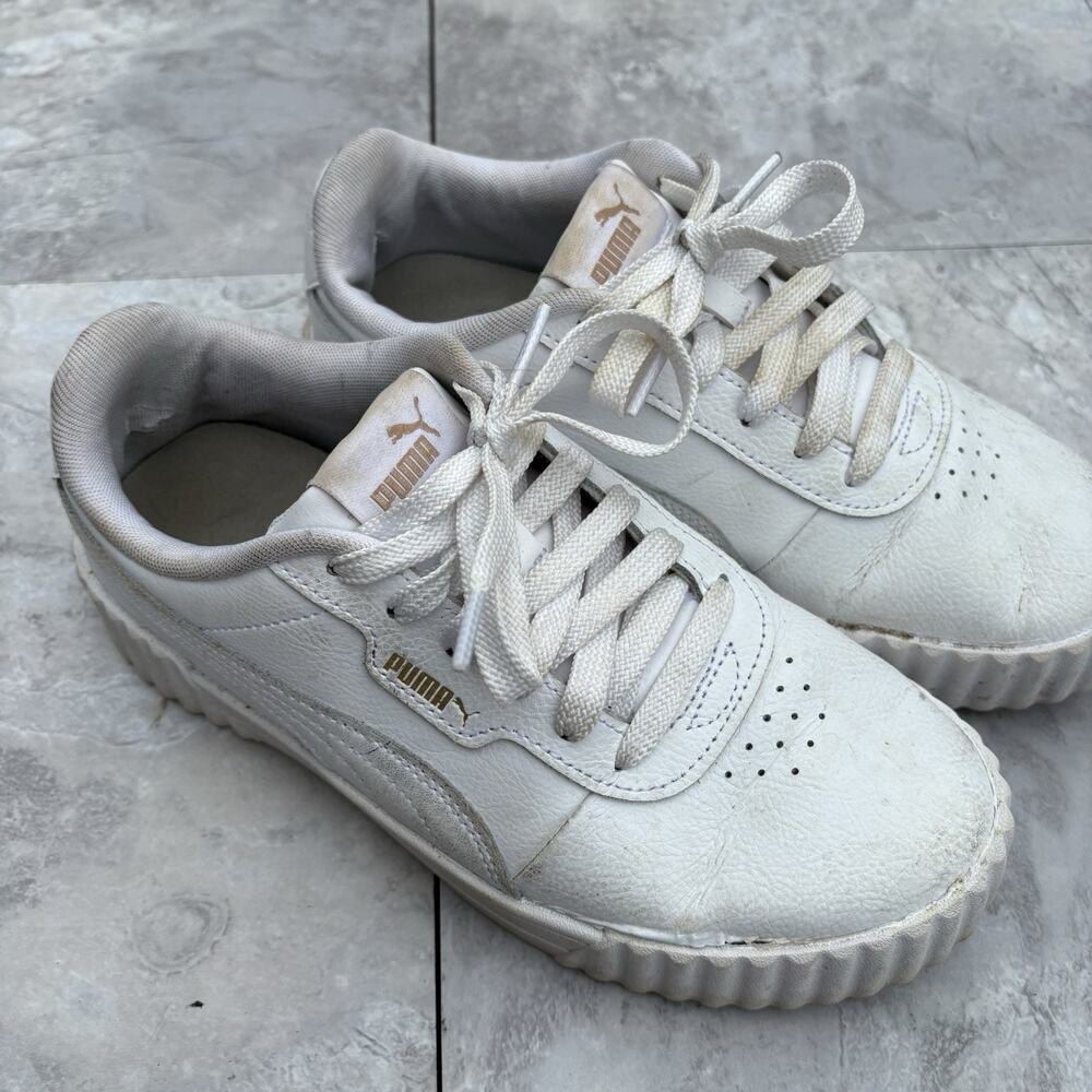 Size 8 - Puma Carina Street White Gold W